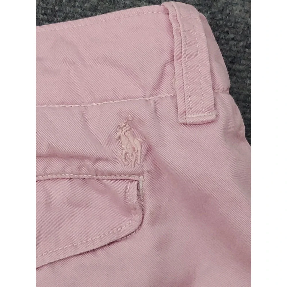 Vintage POLO RALPH LAUREN Shorts Mens 35 Pink Chino Drawstring Cotton Walking